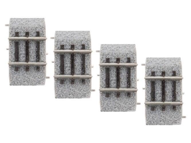 Straight Code 83 Roadbed Track - MagneLock -- 1′ 2.5cm pkg(4), HO, Lionel 8768014
