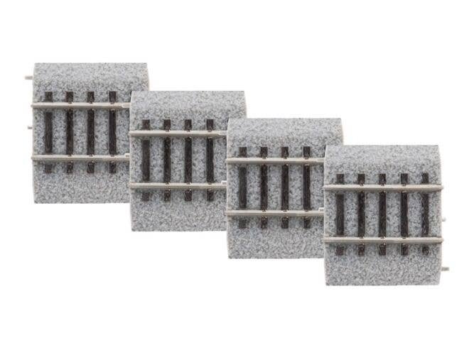 Straight Code 83 Roadbed Track - MagneLock -- 1-1/2′ 3.8cm pkg(4), HO, Lionel 8768024