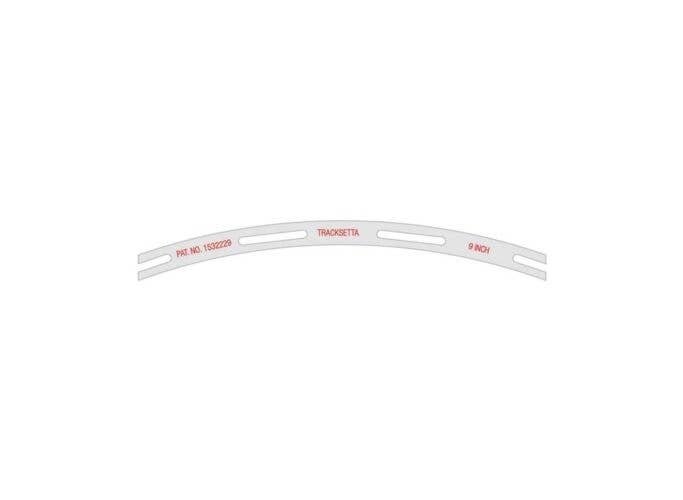 Tracksetta Track Laying Template -- 9′ 22.8cm Radius Curve, N, Peco NT9