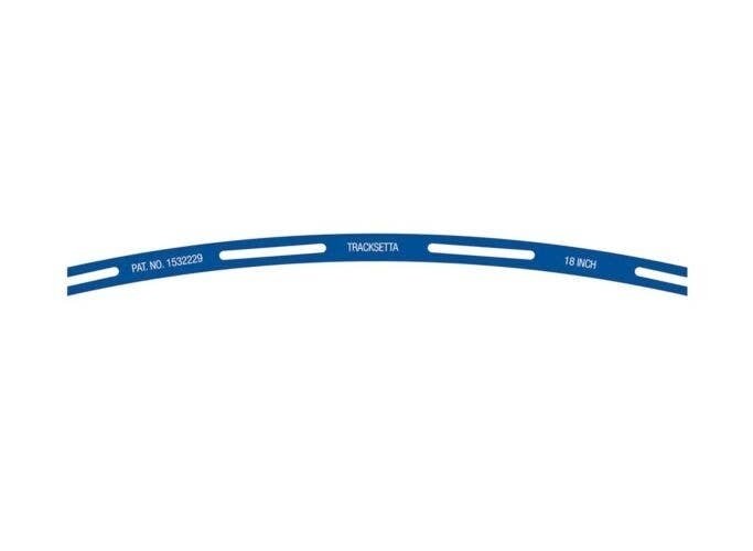 Tracksetta Track Laying Template -- 18′ 45.7cm Radius Curve, N, Peco NT18