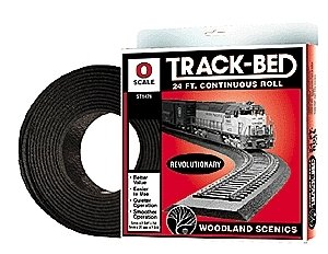 Track-Bed Roadbed Material -- Continuous Roll - 24′ 7.3m - O Scale, O, Woodland Scenics 1476