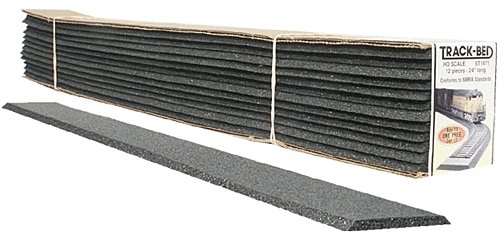Track-Bed Roadbed Material -- 5mm x 2′ pkg(12), O, Woodland Scenics 1473