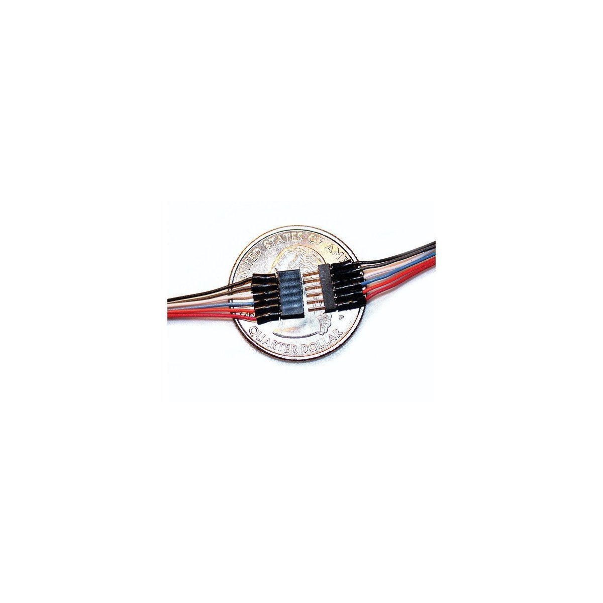 6-Pin 2 x 3 Array Mini Connector Set (1 Male, 1 Female) -- .165 x .119 x .465′ w/6′ Orange, Gray, Red, Black, Yellow, Blue 3
