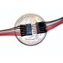 6-Pin 2 x 3 Array Mini Connector Set (1 Male, 1 Female) -- .165 x .119 x .465` w/6` Orange, Gray, Red, Black, Yellow, Blue 32-Ga