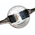 6-Pin 2 X 3 Array Mini Connector Set (1 Male, 1 Female) -- .312 x .075 x .244` with 6` 15.2cm Attached Black/White Wires, ALL, T
