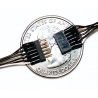 6-Pin 2 X 3 Array Mini Connector Set (1 Male, 1 Female) -- .312 x .075 x .244′ with 6′ 15.2cm Attached Black/White Wires, AL