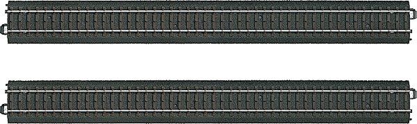 3-Rail C-Track - My World -- Straight - 14-3/16′ 36cm pkg(2), HO, Marklin, Inc 20360