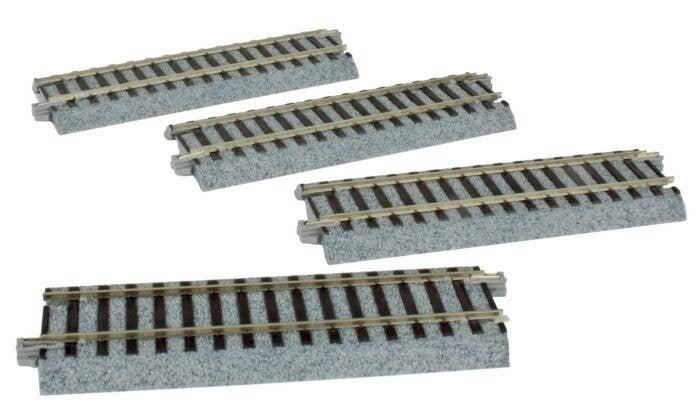 Unitrack - Straight Sections -- 4-7/8′ 123mm pkg(4), HO, Kato USA Inc 2140