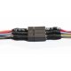 Mini Connector Set (1 Male, 1 Female) -- 6-Pin 2 x 3 Array Set .165 x .119 x .465′ w/6′ 15.2cm w/ Colored Wires, ALL, Train 