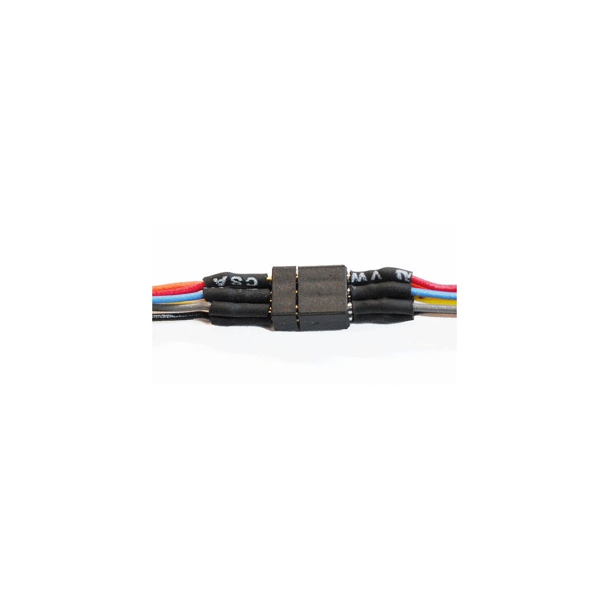 Mini Connector Set (1 Male, 1 Female) -- 6-Pin 2 x 3 Array Set .165 x .119 x .465′ w/6′ 15.2cm w/ Colored Wires, ALL, Train 