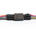 Mini Connector Set (1 Male, 1 Female) -- 6-Pin 2 x 3 Array Set .165 x .119 x .465` w/6` 15.2cm w/ Colored Wires, ALL, Train Cont