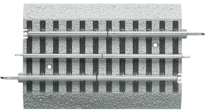 FasTrack(TM) Track w/Roadbed - 3-Rail -- Block (Electrical Gap) Section (Includes Under-Track Jumper Wire, O, Lionel 612060