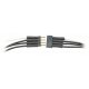 Micro Connector Set (1 Male, 1 Female) -- 4-Pin Linear Array w/6′ 32-Gauge Wires (3 black, 1 white) .122 x .059 x .170′, ALL