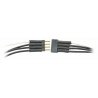 Micro Connector Set (1 Male, 1 Female) -- 4-Pin Linear Array w/6′ 32-Gauge Wires (3 black, 1 white) .122 x .059 x .170′, ALL