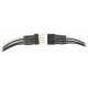 Mini Connector Set (1 Male, 1 Female) -- 4-Pin Linear Array w/6′ 32-Gauge Wires (3 black, 1 white) .214 x .083 x .240′, ALL,