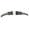 Mini Connector Set (1 Male, 1 Female) -- 4-Pin Linear Array w/6′ 32-Gauge Wires (3 black, 1 white) .214 x .083 x .240′, ALL,