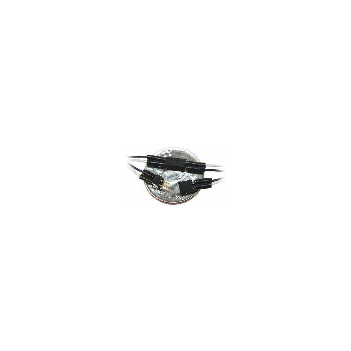 2-Pin Mini Connector -- With 6′ 15.2cm Purple Wires - .120 x .085 x .243′ 3 x 2.2 x 6.2mm, ALL, Train Control Systems 1521