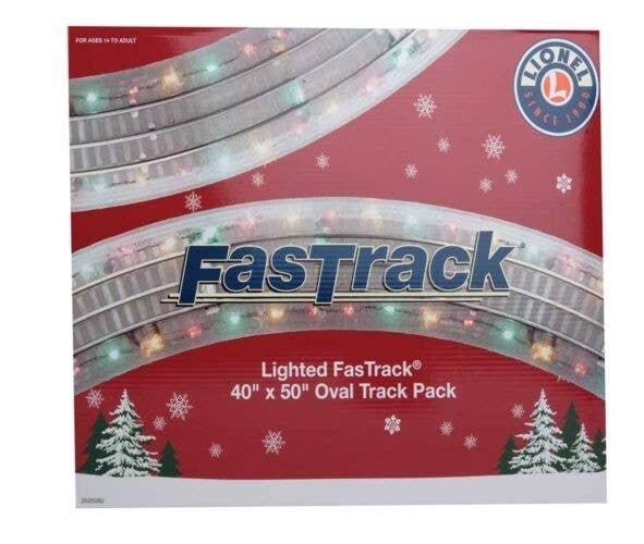 Lighted FasTrack Oval Set -- Oval - 40 x 50′ 102 x 127cm, O, Lionel 2025080