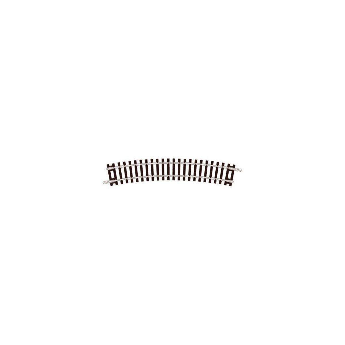 Code 80 Curved Track -- Standard Curve, 9′ Radius, 22-1/2 Degrees pkg(16), N, Peco ST3