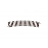 Code 80 Curved Track -- Standard Curve, 9′ Radius, 22-1/2 Degrees pkg(16), N, Peco ST3