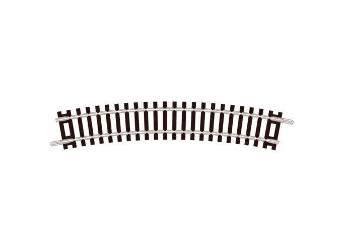 Code 80 Curved Track -- Standard Curve, 9′ Radius, 22-1/2 Degrees pkg(16), N, Peco ST3