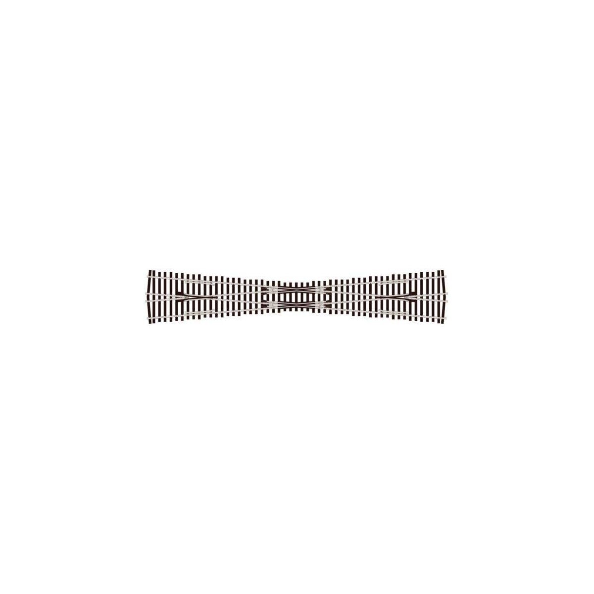 Streamline Code 83 6 Unifrog Diamond Crossing - Nickel Silver, HO, Peco SLU8364
