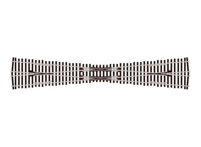 Streamline Code 83 6 Unifrog Diamond Crossing - Nickel Silver, HO, Peco SLU8364