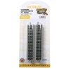 Auto-Reversing Track w/Nickel Silver Rail & Gray Roadbed - E-Z Track(R) -- 5′ Straight pkg(6), N, Bachmann Industries 44848