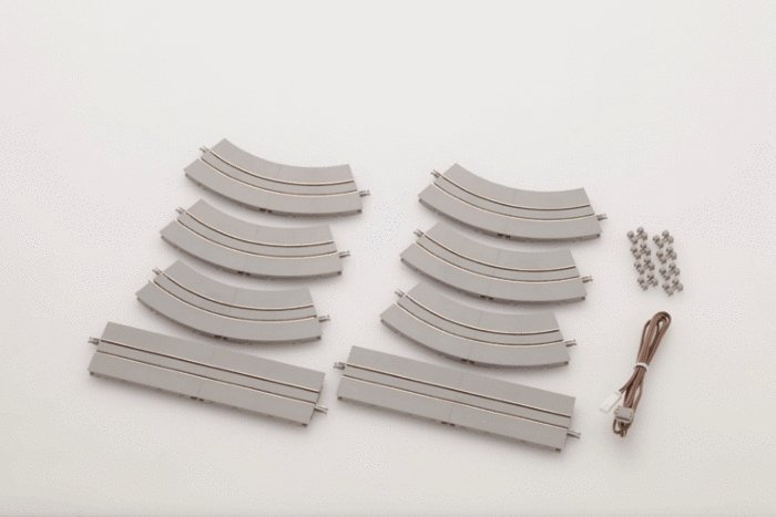 Trolley/Streetcar Track System -- Small Loop Set 4-1/2′ 11.4cm Radius, N, TomyTec Co LTD 91085