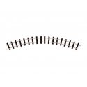 OO-9/HOe Curved Track - Setrack -- 1 9′ 22.8cm Radius, 45 Degree Sections, Double Sections pkg(4), HOn30, Peco ST412