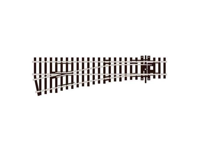 Code 100 Small Radius Turnout - Streamline -- Left Hand, Electrofrog, HO, Peco SLE92