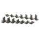 E-Z Track Accessories -- 16-Piece Graduated Pier Set, N, Bachmann Industries 44871