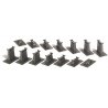E-Z Track Accessories -- 16-Piece Graduated Pier Set, N, Bachmann Industries 44871