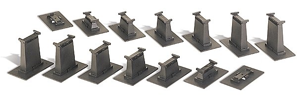 E-Z Track Accessories -- 16-Piece Graduated Pier Set, N, Bachmann Industries 44871