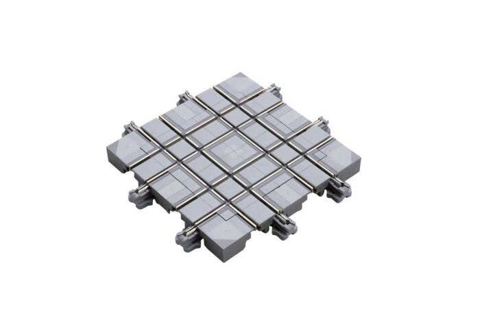 Street Track - Unitram -- Double Track 90 Degree Crossing 2-7/16′ 62mm, N, Kato USA Inc 40301
