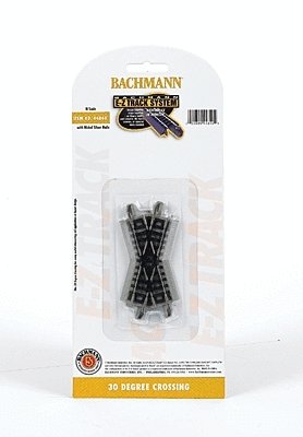 Crossing w/Nickel Silver Rail & Gray Roadbed - E-Z Track(R) -- 30 Degree, N, Bachmann Industries 44840