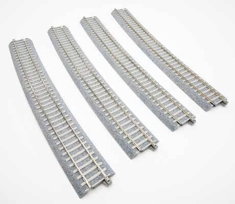 Code 83 Concrete Tie Large-Radius Curve Track - Unitrack -- 60-7/8′ 1546mm, 11.25 Degree Section, HO, Kato USA Inc 2321