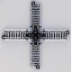 Track Crossing -- 90-Degree, 4-7/8′ 124mm, N, Kato USA Inc 20320