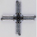 Track Crossing -- 90-Degree, 4-7/8′ 124mm, N, Kato USA Inc 20320