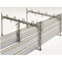 Four Track Catenary Poles -- Straight pkg(10), N, Kato USA Inc 23064