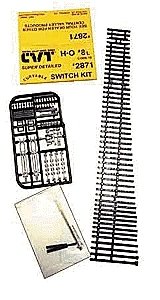 CVT Curvable Switch Kit -- Code 70 8 Left, HO, Central Valley 2871