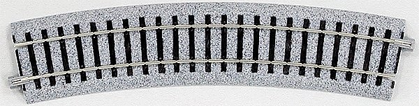 Curved Roadbed Track Section - Unitrack -- 22.5-Degree Section, 19-1/4′ 490mm Radius pkg(4), HO, Kato USA Inc 2270