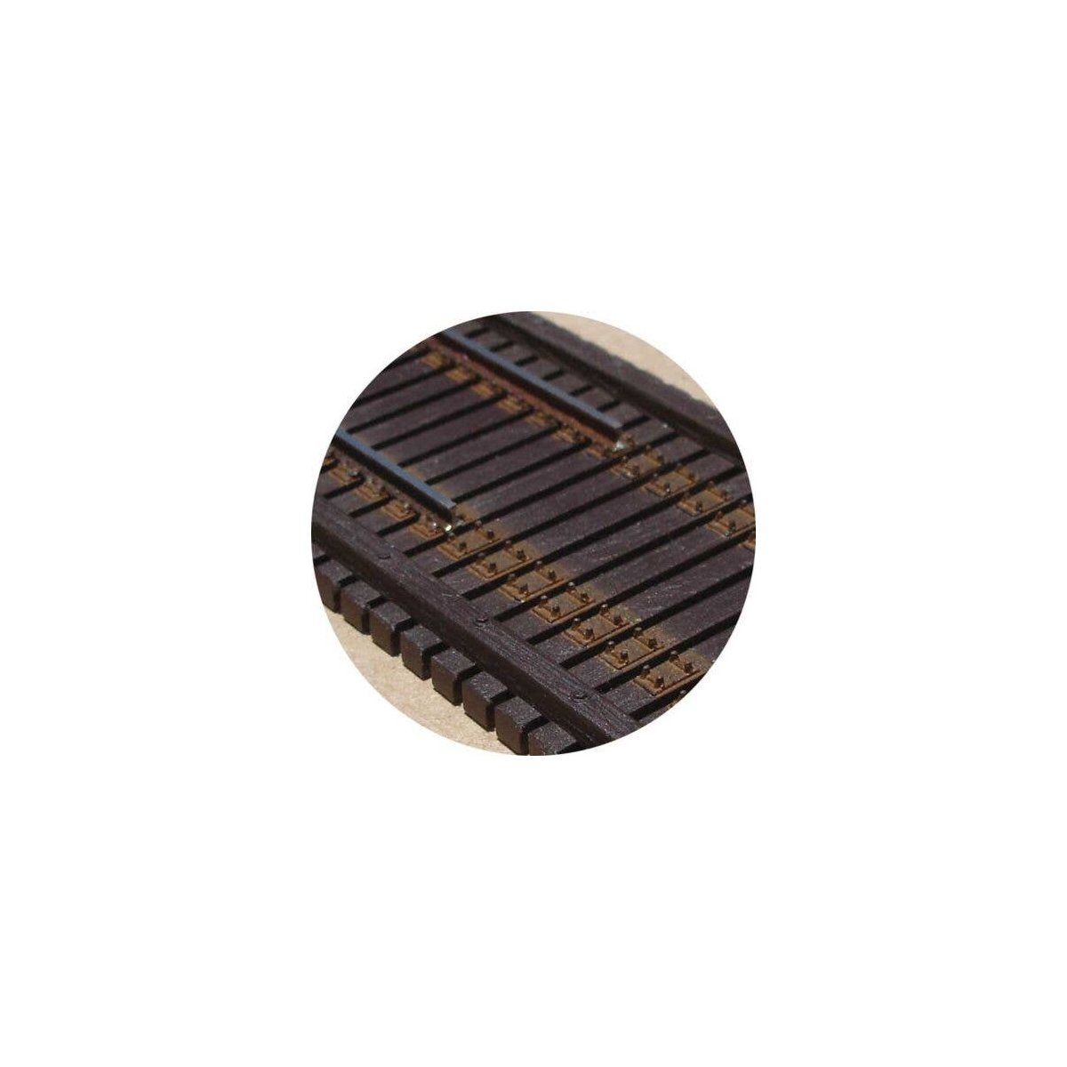 25` Bridge Tie Sections pkg(8) -- Classic 25` Bridge Ties & Stringers - No Guard Rail, HO, Central Valley 19028