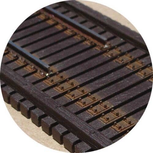 25` Bridge Tie Sections pkg(8) -- Classic 25` Bridge Ties & Stringers - No Guard Rail, HO, Central Valley 19028