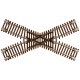 Code 55 Track w/Nickel-Silver Rail & Brown Ties -- 45-Degree Crossing, N, Atlas Model Railroad Co. 2043