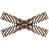 Code 55 Track w/Nickel-Silver Rail & Brown Ties -- 45-Degree Crossing, N, Atlas Model Railroad Co. 2043