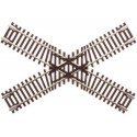 Code 55 Track w/Nickel-Silver Rail & Brown Ties -- 60-Degree Crossing, N, Atlas Model Railroad Co. 2044