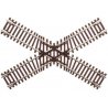Code 55 Track w/Nickel-Silver Rail & Brown Ties -- 60-Degree Crossing, N, Atlas Model Railroad Co. 2044