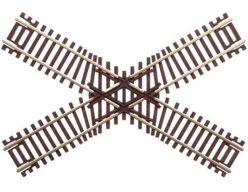 Code 55 Track w/Nickel-Silver Rail & Brown Ties -- 60-Degree Crossing, N, Atlas Model Railroad Co. 2044