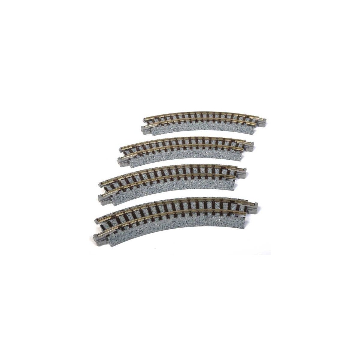 Compact Curve - Unitrack -- Radius: 4-5/8′ 11.7cm pkg(4), N, Kato USA Inc 20176